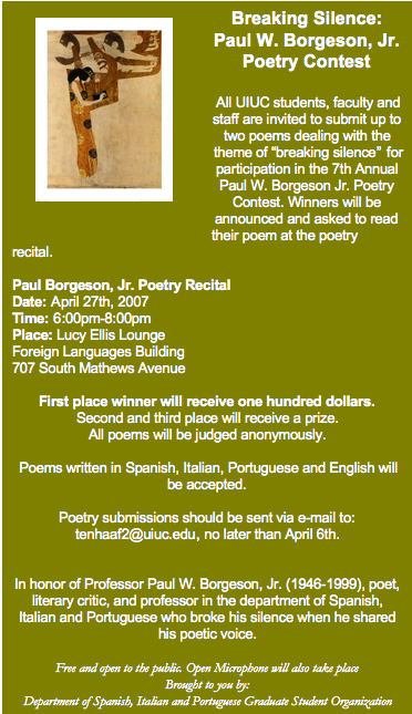 Borgeson UIUC poetry contest 2007